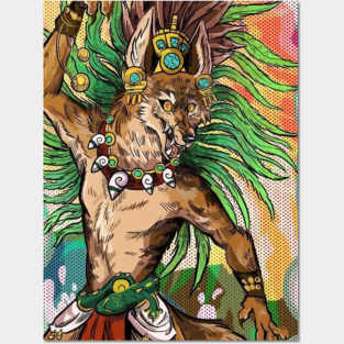 Huehuecoyotl- God of music Posters and Art